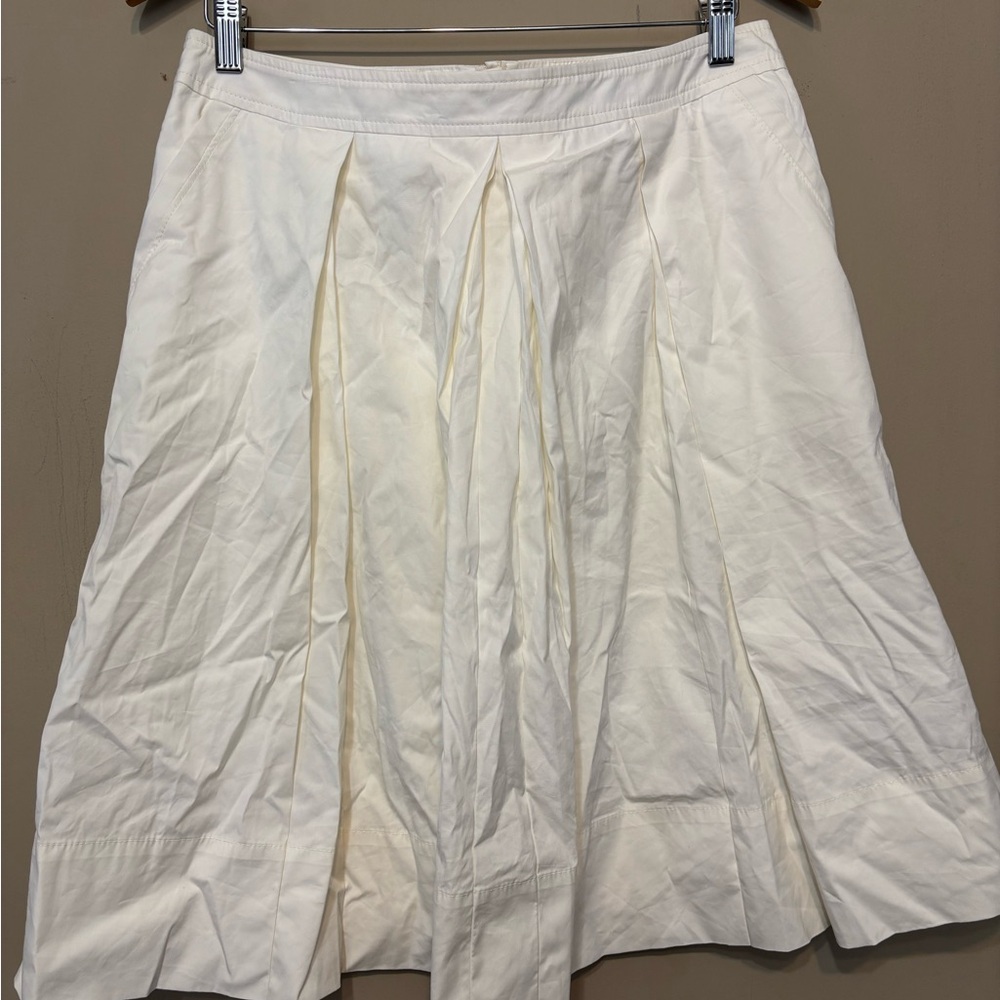 HUGO BOSS Cotton Blend Elegant + Casual White Skirt